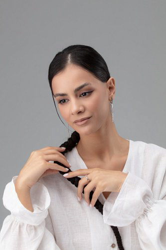 Серьги АЛЬКОР 02-4457_00КЦ-00 вес 4.6 г серебро, фианит купить,NaN