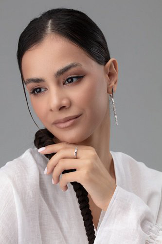 Серьги АЛЬКОР 02-4457_00КЦ-00 вес 4.6 г серебро, фианит купить,NaN