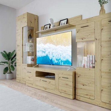 ТВ-тумба напольная Гербор Тотен RTV160 (дуб артизан), 160x49x40 см, коричневый - ForteMarket ТВ-тумба напольная Гербор Тотен RTV160 (дуб артизан), 160x49x40 см, коричневый купить,0