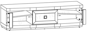 ТВ-тумба напольная Орегон RTV1S , 136.5x39x43.5 см, коричневый, бежевый - ForteMarket ТВ-тумба напольная Орегон RTV1S , 136.5x39x43.5 см, коричневый, бежевый купить,0