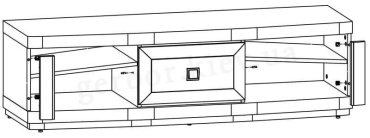 ТВ-тумба напольная Орегон RTV1S 136.5x39x43.5см коричнево-бежевый купить,NaN