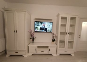 ТВ-тумба напольная Dominika Кентуки RTV2D1S, 144x52x44 см, белый купить,0