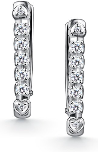Серьги АЛЬКОР 02-4610_000М-00 вес 2.3 г серебро, муассанит купить,NaN
