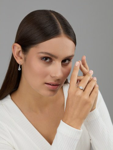 Серьги АЛЬКОР 02-4343_БРТБ-00 вес 3.4 г серебро, топаз, бриллиант - ForteMarket Серьги АЛЬКОР 02-4343_БРТБ-00 вес 3.4 г серебро, топаз, бриллиант купить,31040