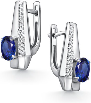 Серьги АЛЬКОР 02-4422_0ГТС-00 вес 3.5 г серебро, наносапфир, фианит - ForteMarket Серьги АЛЬКОР 02-4422_0ГТС-00 вес 3.5 г серебро, наносапфир, фианит купить,28920