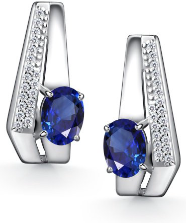 Серьги АЛЬКОР 02-4422_0ГТС-00 вес 3.5 г серебро, наносапфир, фианит - ForteMarket Серьги АЛЬКОР 02-4422_0ГТС-00 вес 3.5 г серебро, наносапфир, фианит купить,28920