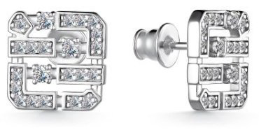 Серьги АЛЬКОР 02-3465_00КЦ-00 вес 3.1 г серебро, фианит купить,NaN