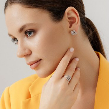 Серьги АЛЬКОР 02-3465_00КЦ-00 вес 3.1 г серебро, фианит купить,NaN