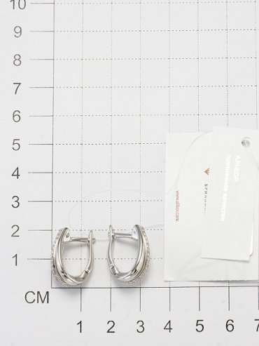 Серьги АЛЬКОР 02-3335_00КЦ-00 вес 6.4 г серебро, фианит купить,NaN