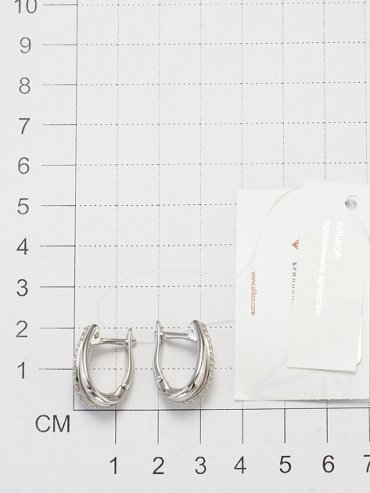 Серьги АЛЬКОР 02-3335_00КЦ-00 вес 6.4 г серебро, фианит купить,NaN