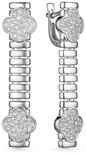 Серьги Феникс JEWELRY С5397-1ag вес 5.3 г серебро, фианит купить,NaN
