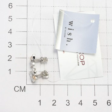 Кафф АЛЬКОР 02-3714_000Б-00 вес 2.3 г серебро, золото, бриллиант купить,NaN