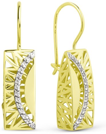 Серьги Династия 903842-4102 вес 2.9 г золото, фианит купить,236000