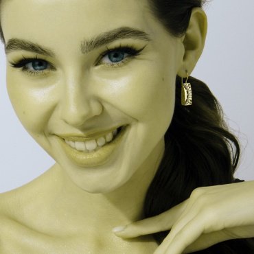 Серьги Династия 903842-4102 вес 2.9 г золото, фианит купить,236000