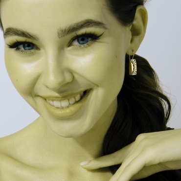 Серьги Династия 903842-4102 вес 2.9 г золото, фианит купить,236000
