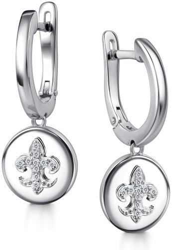 Серьги АЛЬКОР 02-4454_00КЦ-00 вес 5 г серебро, фианит купить,NaN