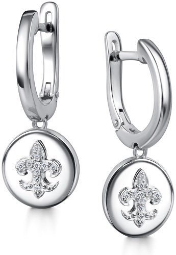 Серьги АЛЬКОР 02-4454_00КЦ-00 вес 5 г серебро, фианит купить,NaN