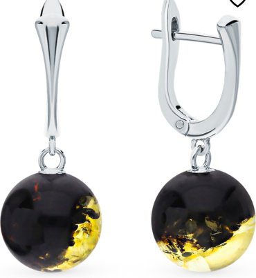Серьги AMBER TEAM 429391583ss вес 4 г серебро, янтарь купить,NaN