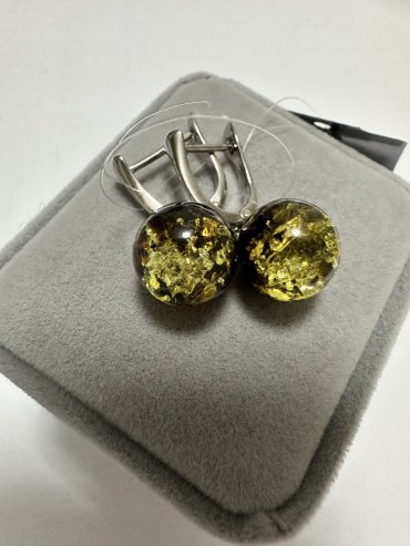 Серьги AMBER TEAM 429391583ss вес 4 г серебро, янтарь купить,NaN