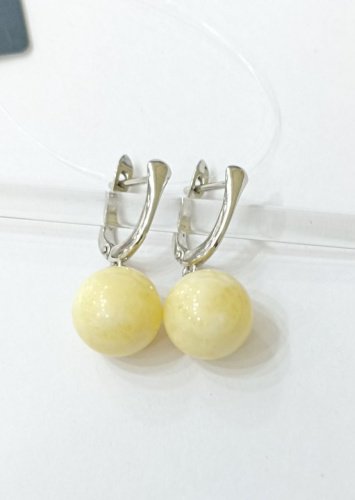Серьги DARVIN 429031583rr вес 2.15 г серебро, янтарь купить,NaN