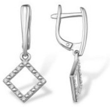 Серьги EFREMOV 1210019249-501 вес 2.86 г серебро, фианит купить,NaN