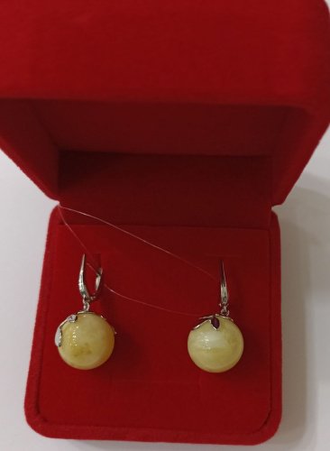 Серьги DARVIN 429031142uu вес 7.05 г серебро, янтарь купить,NaN