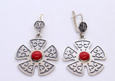 Серьги Кристалл-L С-35-82 вес 11.2 г серебро, эмаль купить,19880