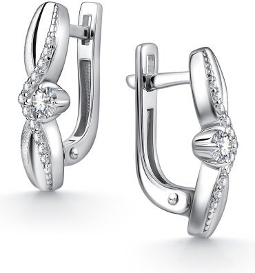 Серьги АЛЬКОР 02-4352_00КЦ-00 вес 3.3 г серебро, фианит купить,20720