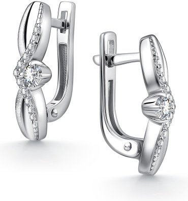 Серьги АЛЬКОР 02-4352_00КЦ-00 вес 3.3 г серебро, фианит купить,20720