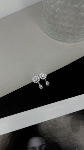 Серьги АЛЬКОР 02-2935_00КЦ-00 вес 2.8 г серебро, фианит купить,15840