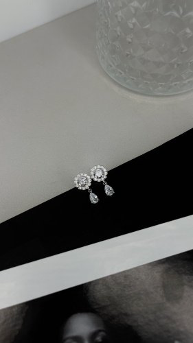 Серьги АЛЬКОР 02-2935_00КЦ-00 вес 2.8 г серебро, фианит купить,15840