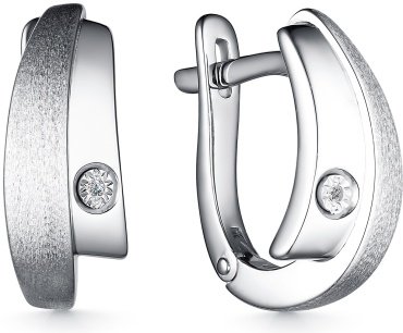 Серьги АЛЬКОР 02-3792_000Б-00 вес 3.7 г серебро, бриллиант купить,NaN