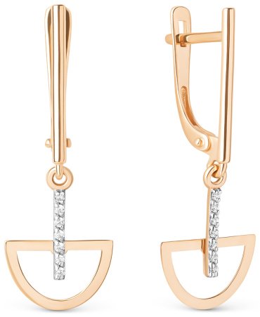 Серьги Династия 500092-1102 вес 1.7 г золото, фианит купить,115600