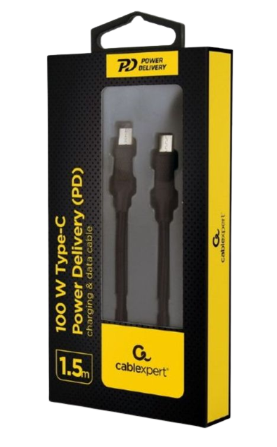 Кабель Cablexpert USB Тип-С Power Delivery 1,5м черный