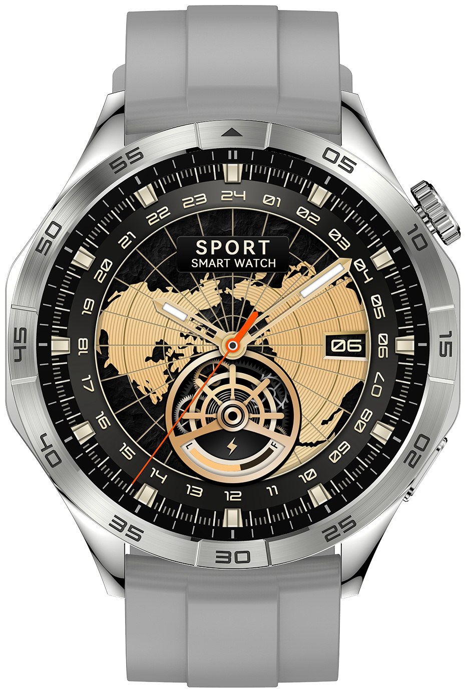 Смарт-часы Snel Watch Way 47 мм серебристый-серый купить,NaN
