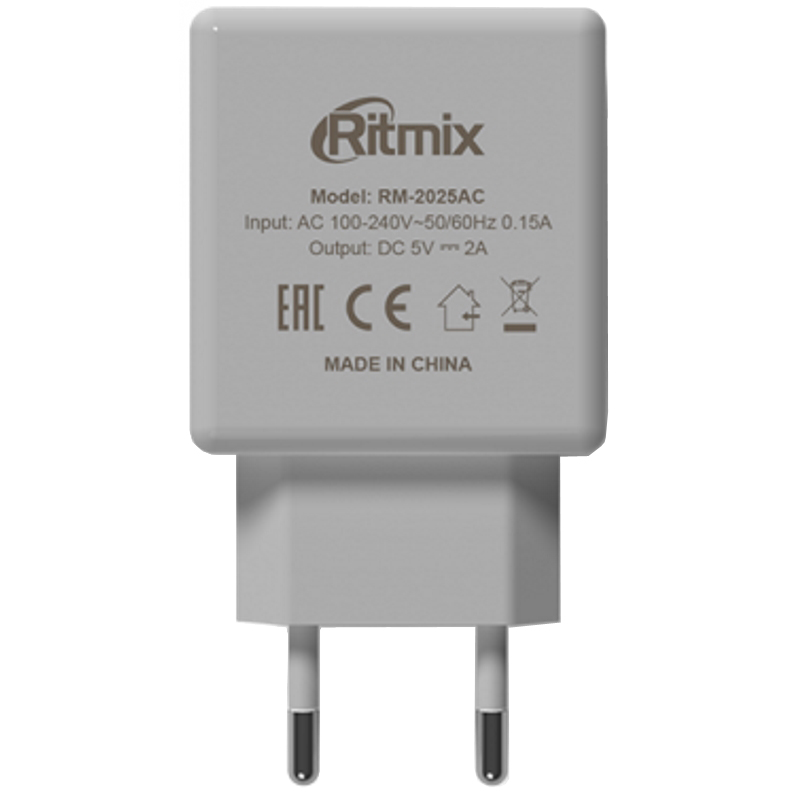 Адаптер питания Ritmix RM-2025 AC белый купить,NaN
