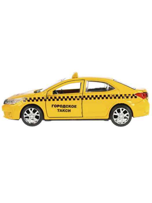Машинка Технопарк  Toyota Corolla такси 12см желтая купить,NaN