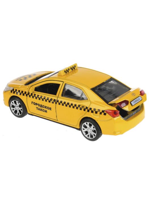 Машинка Технопарк  Toyota Corolla такси 12см желтая купить,NaN