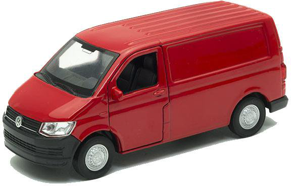 Автомобиль Welly 1:34-39 Volkswagen Transporter T6 Van красный купить,NaN