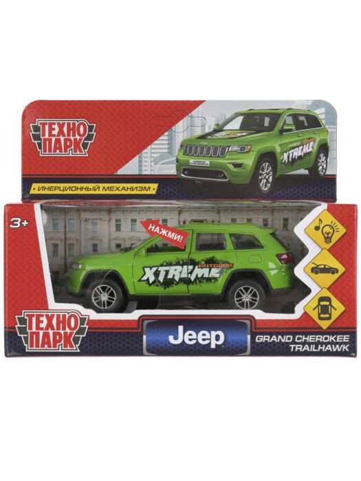 Машинка Технопарк Jeep Grand Cherokee 12см зеленая купить,NaN