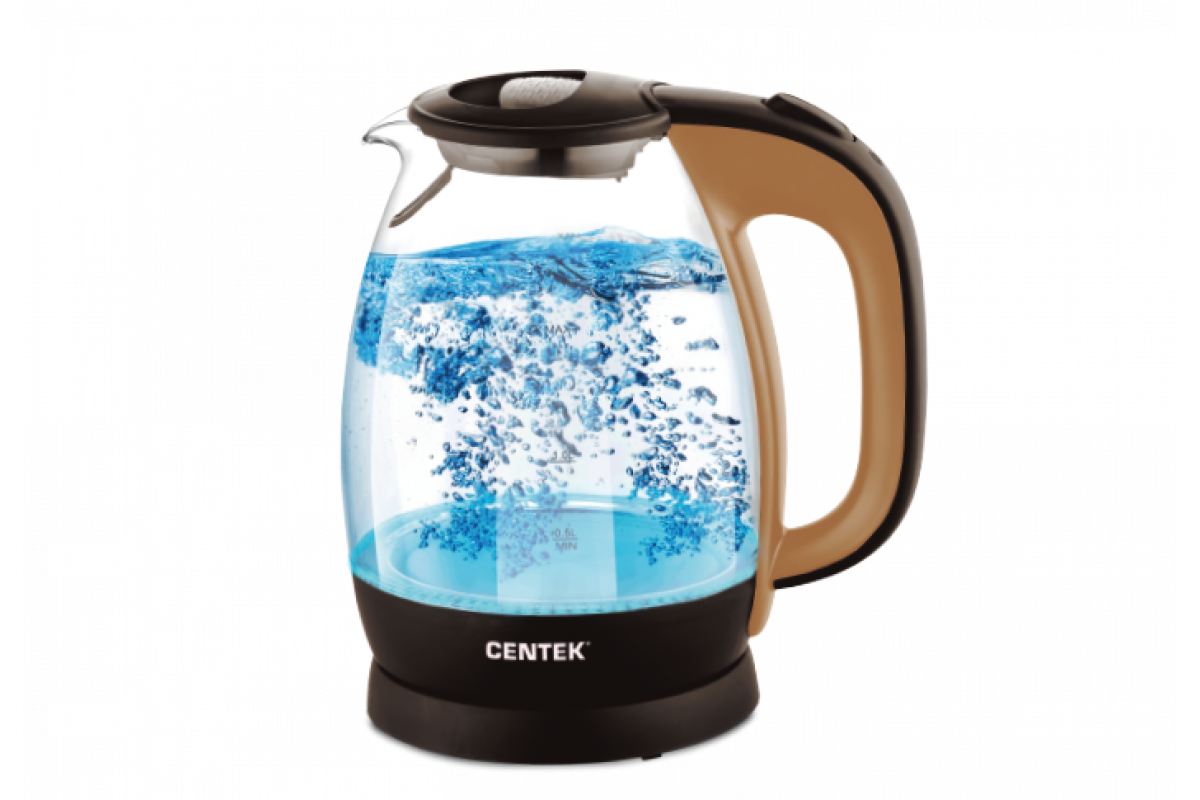 Электрочайник Centek CT-0056 стекло бежевый купить,NaN