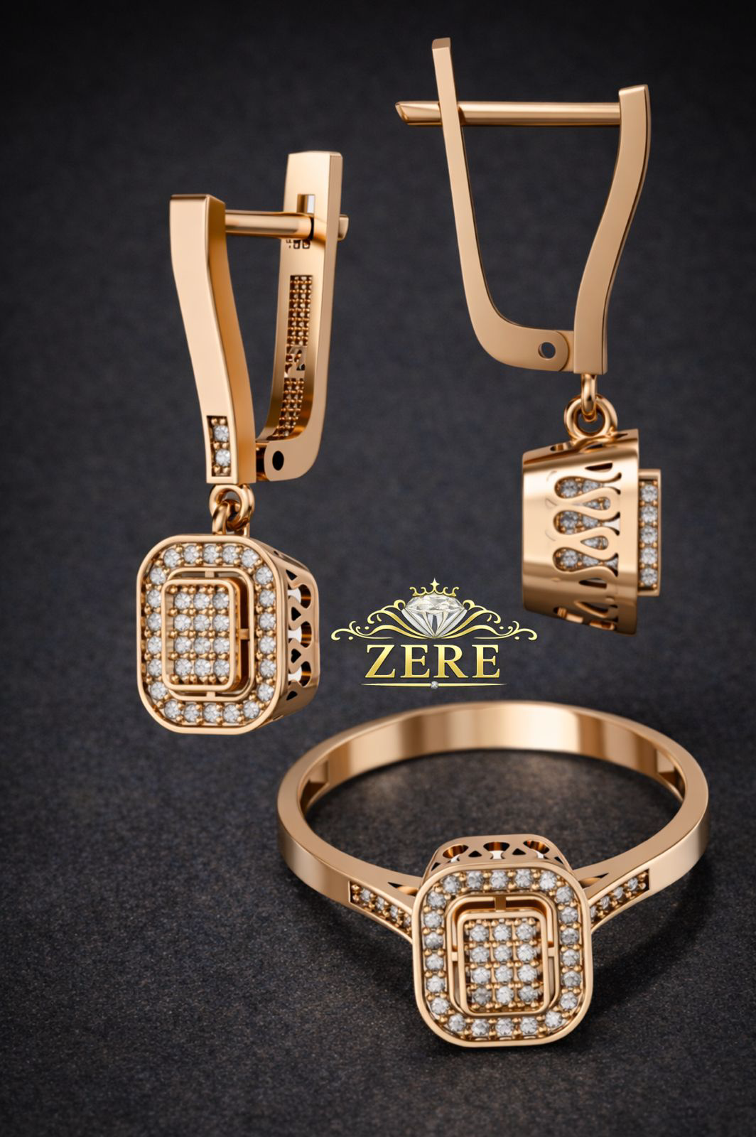 Комплект Zere ZR1529 золото 7.25гр купить,555404