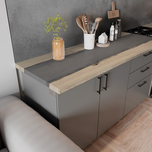 Столешница Мебель Азии Grey Fancy Oak 420x60x4см   
