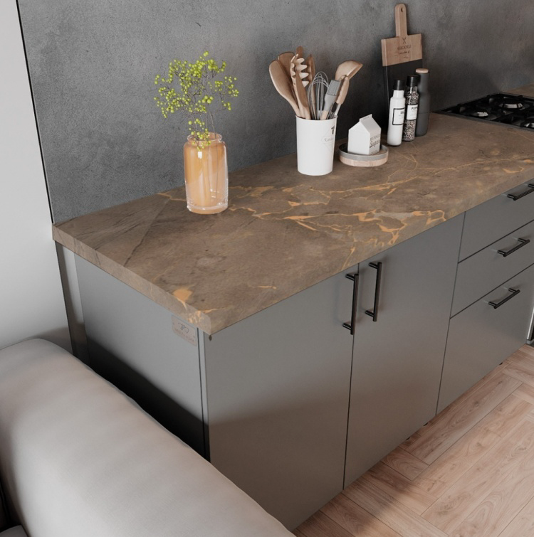 Столешница Мебель Азии Золотая Венеция 300×60×3.8см коричневый купить,NaN