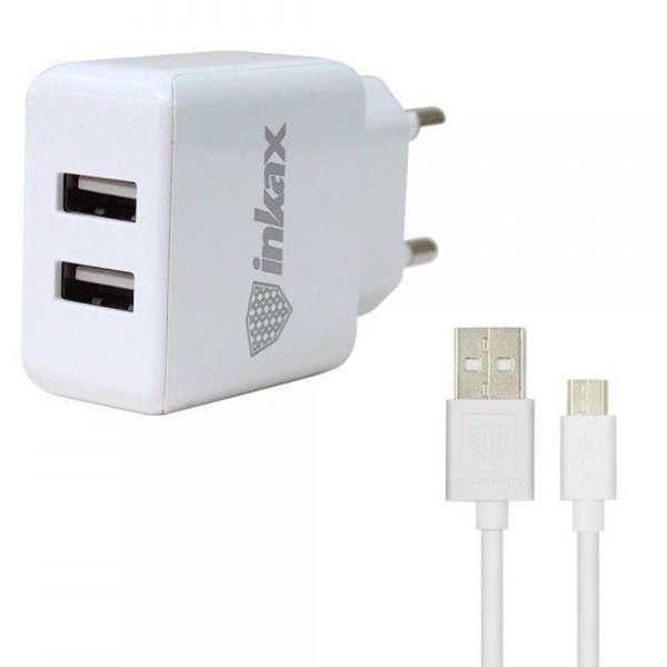 Зарядное устройство Inkax CD-01-Iphone белое купить,NaN