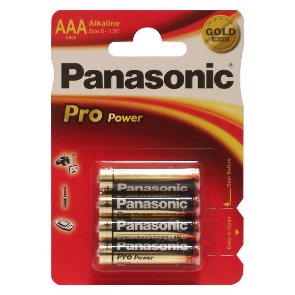 Батарейки Panasonic Pro Power AAA/4B 1.5Vx4 купить,NaN