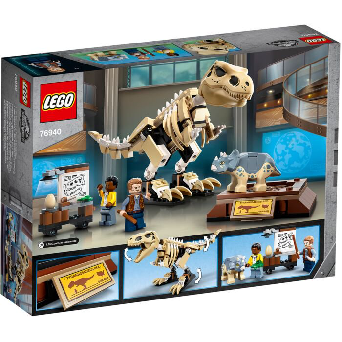 Конструктор Lego Jurassic World Скелет тираннозавра на выставке   76940 купить,NaN
