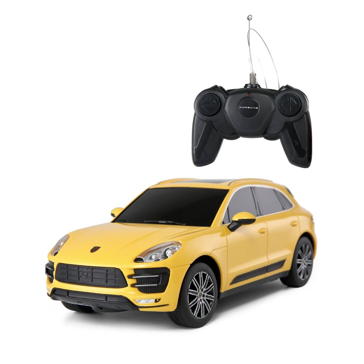 Радиоуправляемая машина Rastar 1:24 Porsche Macan Turbo желтая купить,NaN