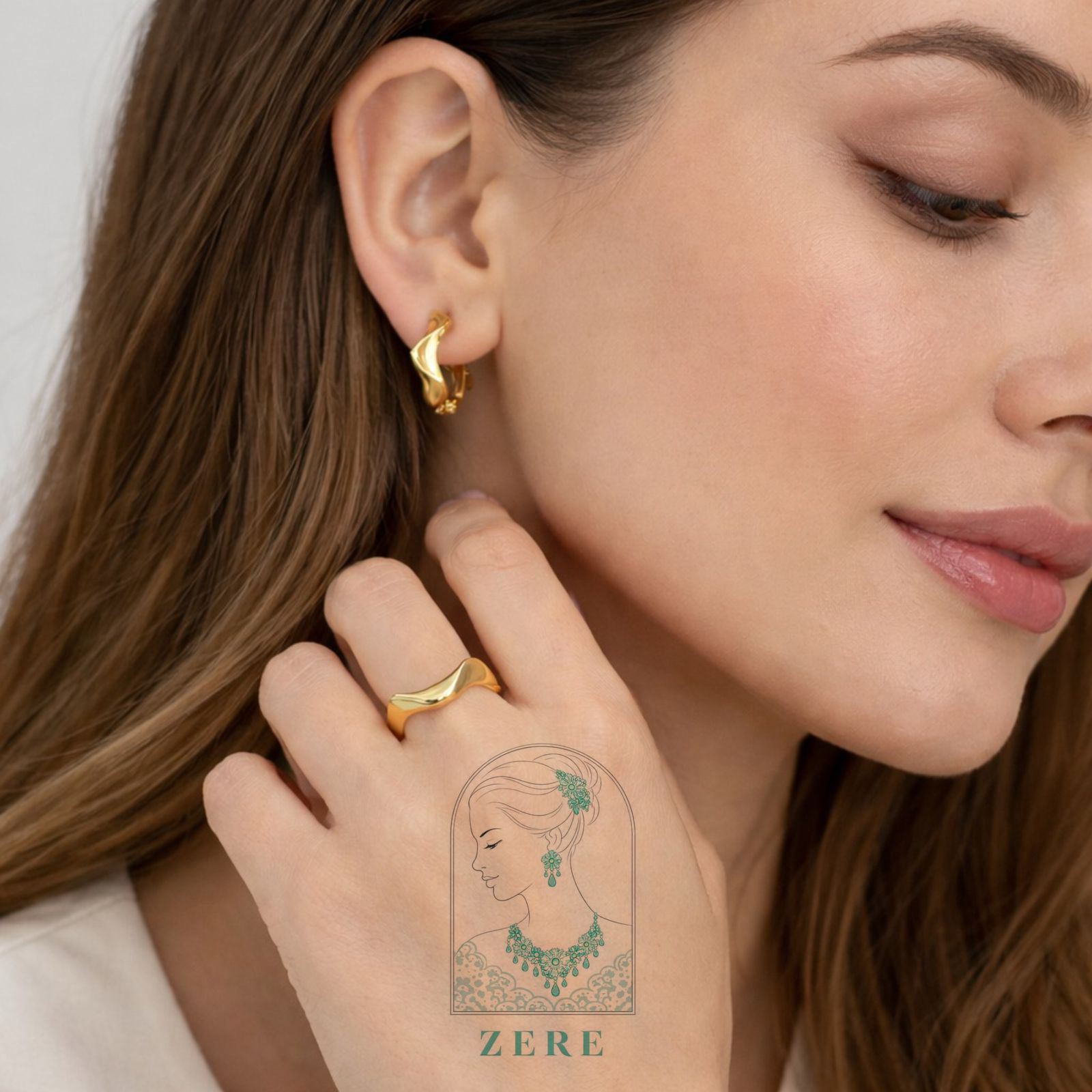 Комплект Zere ZR220232 золото 4.54гр купить,354404