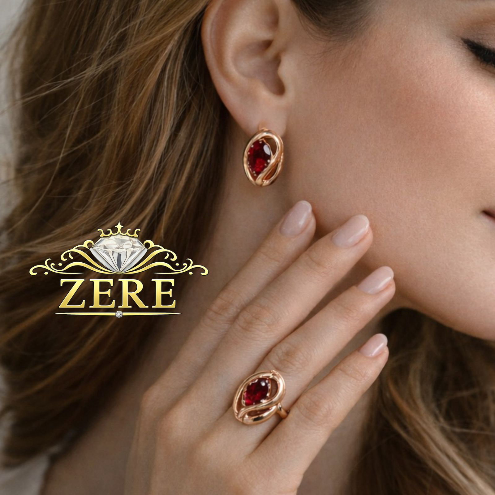 Комплект Zere ZR220237 золото 4.32гр 20р купить,395420